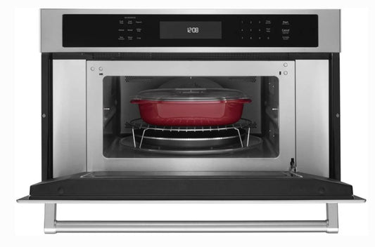 30 INCH KitchenAid KMBP100ESS Built-in Microwave Oven Speed * New Open Box * Built In Microwave Oven Speed Oven ,  1.4 Cu Ft , Convection , Sensor Steam , Crispwave ,  Broil Element , Child Control Lock , ADA ,Stainless Steel .