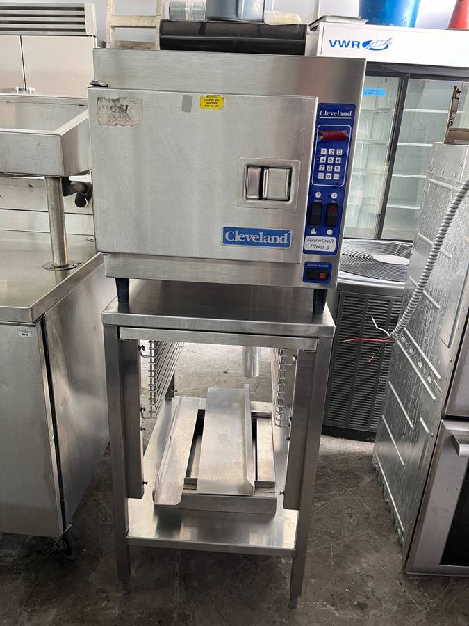 Cleveland 21CET8 3 Pan Convection Steamer , Stainless Steel Commercial Pan Convection Steamer Counter Top