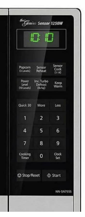 1.6 cu. ft. PANASONIC Microwave, NN-SN755S , Stainless Steel * New Open Box * 1250 Watt High power , 10 Power Levels, 14 Auto Cook Menus, Auto Defrost , Inverter Technology ,