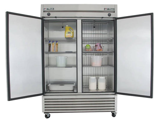 True T-49DT-HC 54 1/8" Two Section Combo Refrigerator Freezer NEW * Open Box Solid Doors, Dual Temp, 115v , Commercial , Stainless Steel .