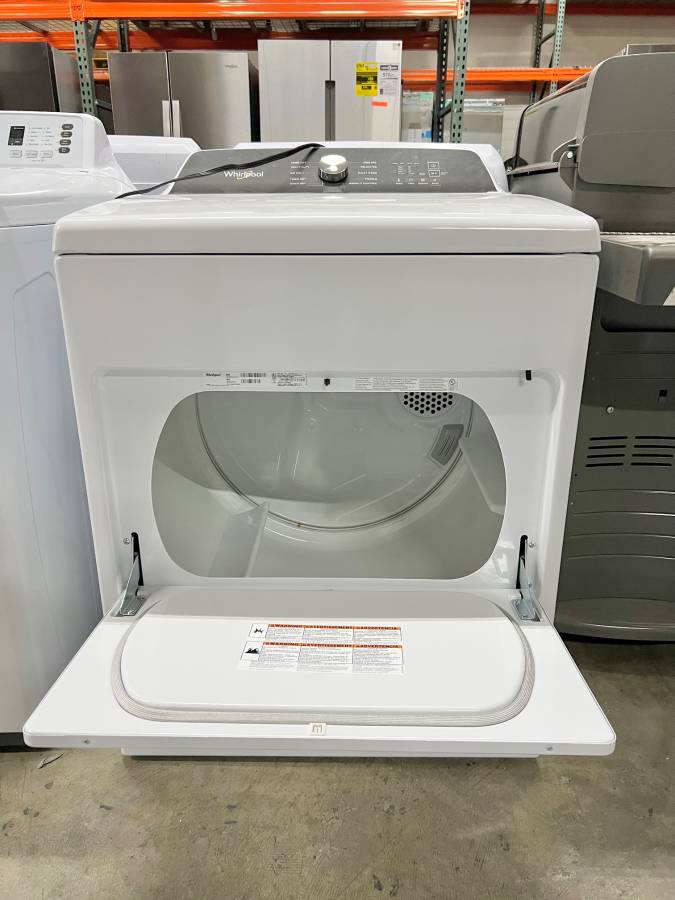 29 INCH Whirlpool WGD5010LW Gas Dryer 7.0 cu. * New Open Box * White Interior Light, 11 Dryer Programs, Moisture Sensing, Timed Dry, Wrinkle Shield, Air Only Cycle, Quick Dry, Static Reduce Option, End of Cycle Signal