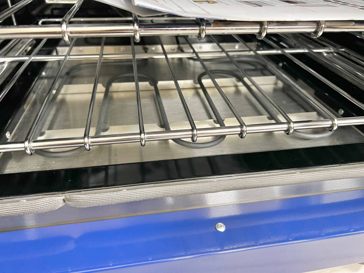 BlueStar BSEWO30ECSD 30 Inch Single French Door Wall Convection Oven * New Open Box Self-Clean, 12 Cooking Modes, Temperature Probe, Baking Stone, French Door Swing and Sabbath Mode , Blue .