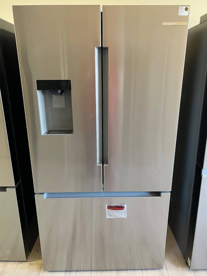 36 INCH Bosch 100 Series B36FD10ENS Freestanding French Door Bottom Mount Smart Refrigerator 26 Cu. Ft. Total, Ice Water Dispenser, Quick Ice Pro, Water Filter, Bottle Fill, Anti-Fingerprint, Sabbath Mode ENERGY STAR