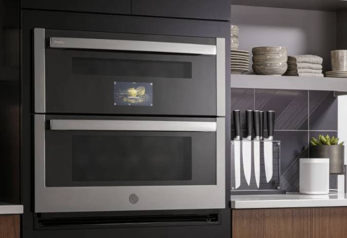 30 INCH GE Profile PTS9200SNSS Double Wall Oven Convection * New Open Box * Twin Flex 5.0 Cu. Ft., True European Convection Precise Air, Self-Clean Steam Clean Option, Proof Mode, Temperature Probe, Star-K , Stainless Steel .
