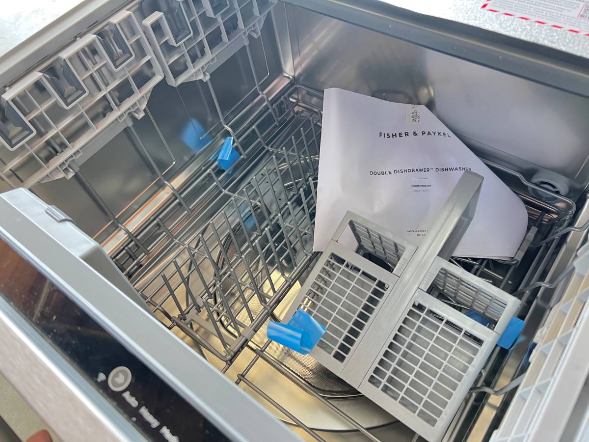 24 INCH Fisher and Paykel Professional Series DD24DTX6PX1 Built-In Smart Double DishDrawer Dishwasher ,44dBA, Tall Top Drawer, Stainless Interior Drawer, Knock to Pause, Sanitize, Energy Star , Stainless Steel * New Open Box