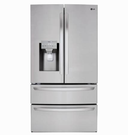 36 INCH LG LMXS28626S 4-Door French Door Refrigerator * New Open Box  27.8 cu. ft.,  PrintProof Finish, Smart Cooling System,  Slim Space Plus Ice System, ENERGY STAR  Stainless Steel