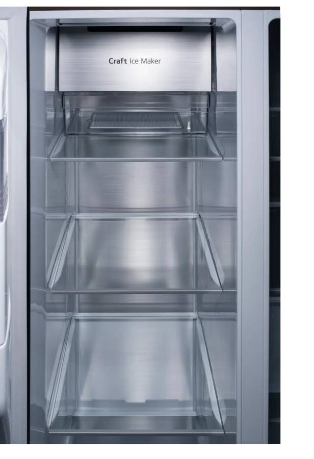 36 INCH LG LRSOS2706S Side by Side Refrigerator  Freestanding Smart  27.1 Cu. Ft.,  Edge-to-Edge Insta View, Dual Ice Maker, UV nano Dispenser,  Cool Guard Panel, ADA Compliant, ENERGY STAR  Print Proof Stainless Steel  * New Open Box *