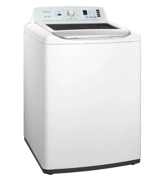 27 INCH Insignia 4.1 Cu. Ft. High Efficiency Top Load Washer White New * Open Box * 4.1 Cu Ft 11 Washing Programs Child Lock Delay Start  Eco Warm Cold Hot High Efficiency Energy Star