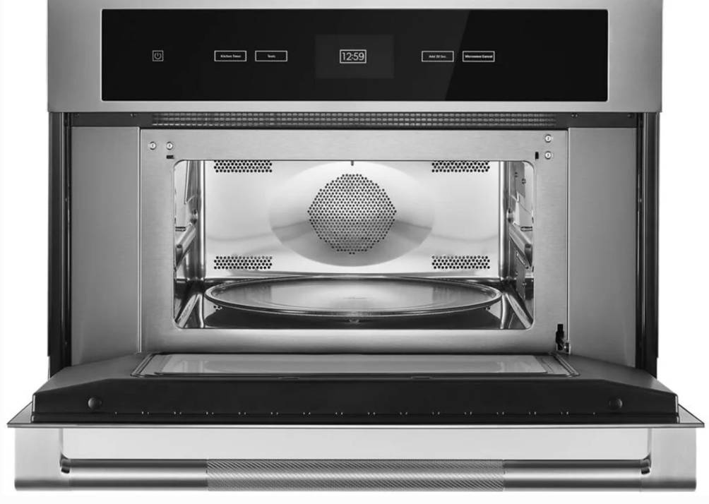 30 INCH JennAir RISE JMC2430LL Built-In Microwave Oven Convection * New Open Box 1.4 Cu Ft , Convection , Add 30 Seconds, Beverage , Defrost , Pizza, Popcorn , Reheat , Keep Warm , Soften / Melt Cycle , Sabbath Mode , UL Certified , Stainless Steel .