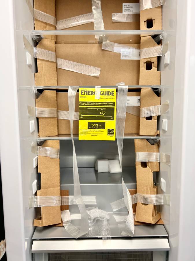 24 Inch GE Monogram ZIF241NPNII Panel Ready Column Smart Freezer * New Open Box 12.5 Cu. Ft., Retrofit Capability, Adjustable Door Bins, Spill Resistant Shelves, LED Lighting, Enhanced Shabbos Mode Capable, WiFi and Water Filtration .