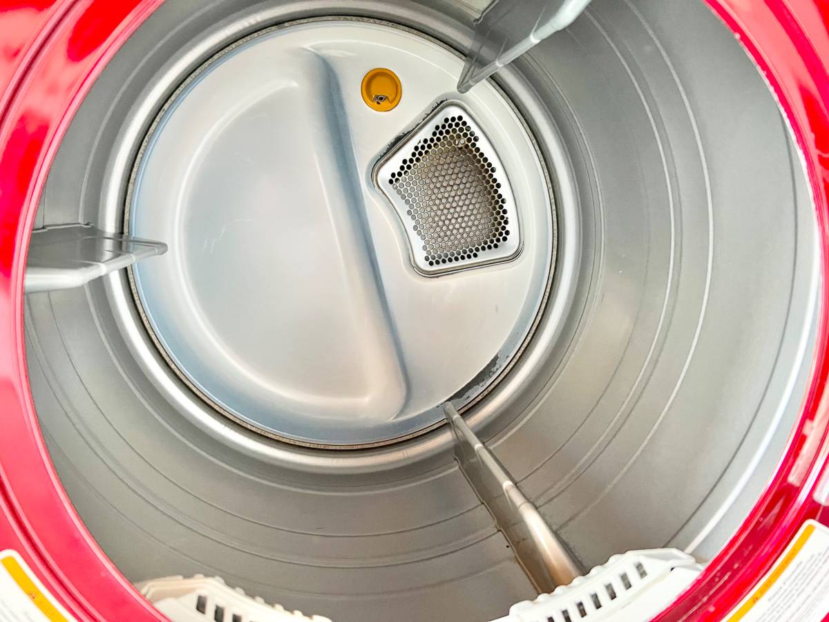 27 INCH RED LG Dryer DLEX2450R Front-Load Electric Dryer RED ,  Used Condition