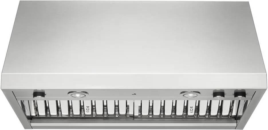 36 INCH JennAir JXW9036HP Wall Mount Range Hood * New Open Box * 4-Speed 600 CFM Blower , Knob Controls, Halogen Lighting, Dishwasher-Safe Stainless Steel Baffle Filters, Velocity Blower, Dual Lighting Levels, Warming Lamps , Stainless Steel .