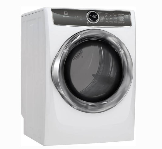 27 INCH Electrolux  EFMG627UIW Gas Dryer 8.0 Cu. Ft. 9 Dryer Programs,  Delay Start, ENERGY STAR,  Island White * New Open Box *