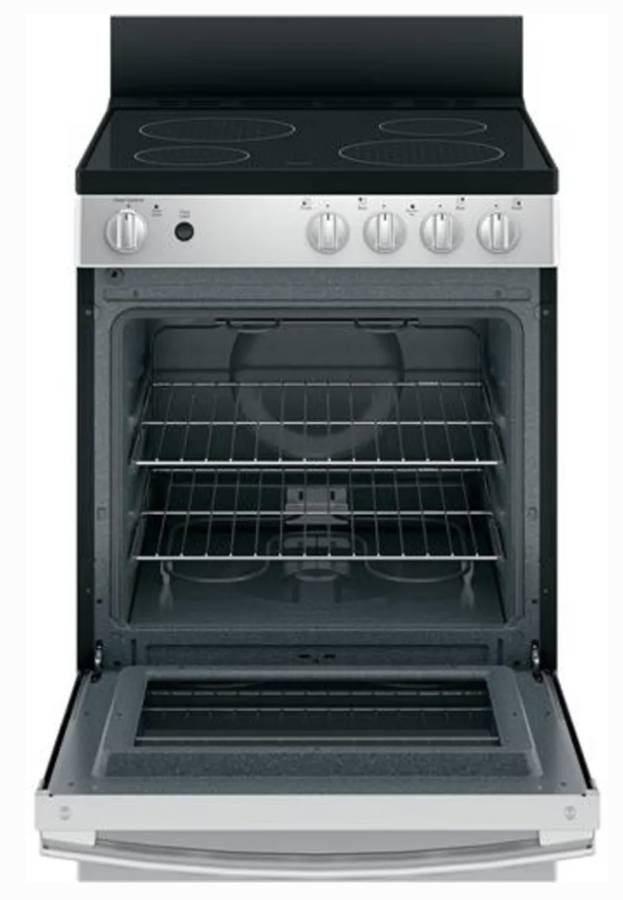 24 INCH GE JAS640RMSS Electric Range Smooth Glasstop * New Open Box * Freestanding Electric Range 4 Elements, Glasstop, Stainless Steel