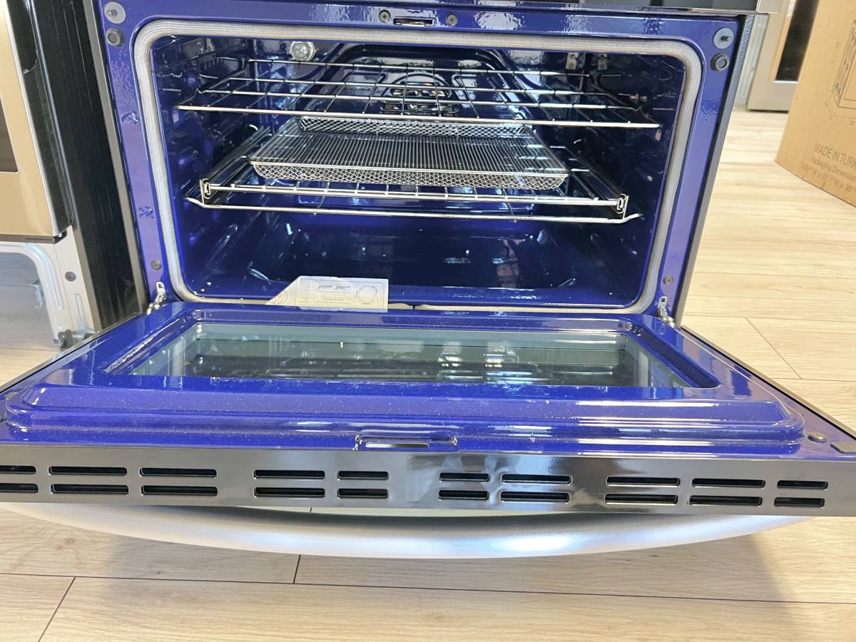30 INCH LG LTGL6937F Slide-In Gas Range 5 Burners, Double Oven. * New Open Box ProBake Convection, Air Fry, EasyClean, SmoothTouch Glass Controls, WideView Window, Wi-Fi Connectivity, ThinQ Technology , UltraHeat Burner Print Proof Stainless Steel .