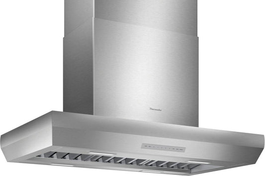 42 INCH Island Mount Smart Range Hood 4-Speed, Blower Sold Separately, Touch Control, LED Lighting, Baffle Filter, Powerfully Quiet * New Open Box