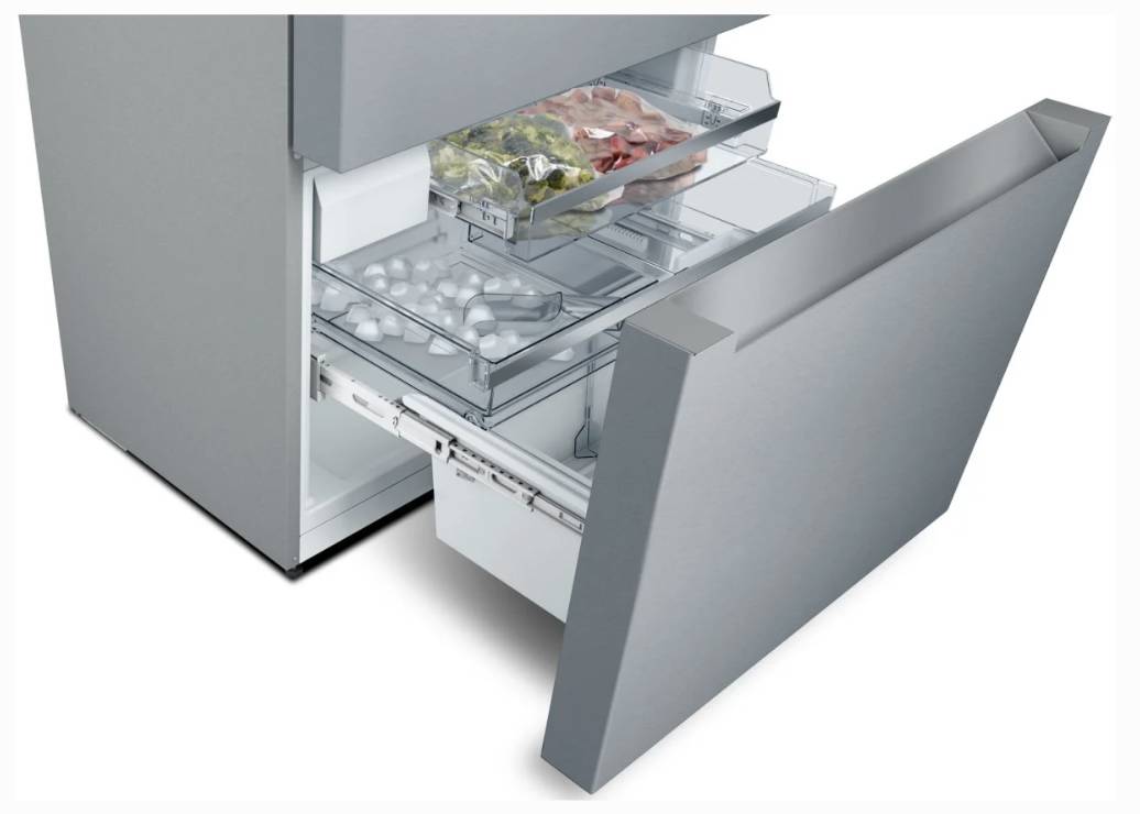 36 INCH Bosch 800 Series B36CL80ENS Counter Depth French Door Refrigerator 20.5 Cu. Ft. Dual Freezer Drawers, Ice,  Touch , Recessed LED Light, Dual Evaporators, * New Open Box * Humidity-Controlled Drawers, Recessed Handle , Stainless Steel .
