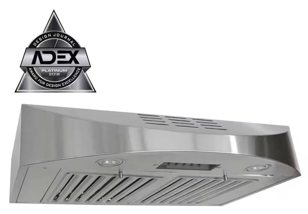 36 INCH KOBE 400 CFM Ductless Under Cabinet Range Hood * New Open Box * CHX3836SQBD3 , Stainless Steel