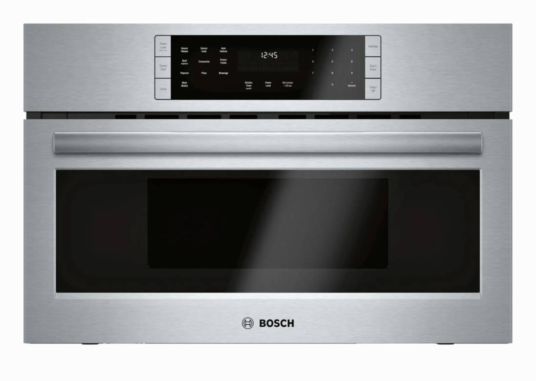 30 INCH Bosch 800 Series HMC80252UC Built In Microwave Speed Oven 1.6 Cu Ft , 2 in 1 Convection Oven Cooking , LED Interior Lights , Flush Installation , Child Lock Safety , Stainless Steel * New Open Box
