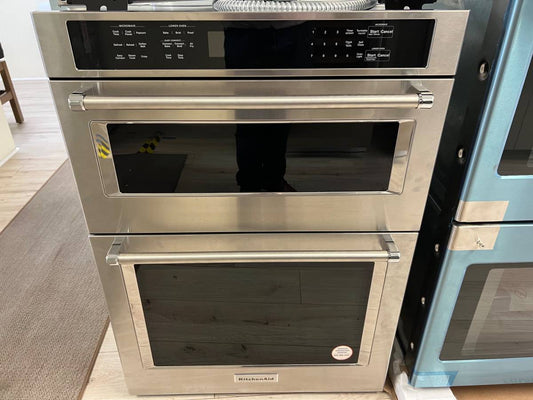 30 INCH KitchenAid KOEC530PSS Built-In Microwave Wall Oven Combo * New Open Box * Combination Microwave Wall Oven 5.0 Cu. Ft. , 1,600w Power Microwave, Air Fry Mode,  CrispWave Technology, Star-K Certified, Stainless Steel .