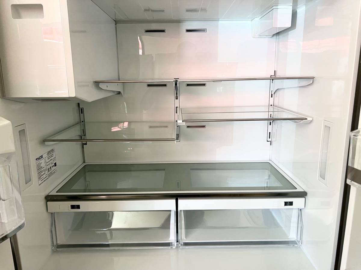 36 INCH Thor Kitchen TRF3601FD Counter Depth French Door Refrigerator * New Open Box  21.6 cu.ft., Ice Water Dispenser, Counter Depth, Triple-Tech Cooling System, Crisper Drawers, Super Freezing and Cooling Function, ENERGY STAR
