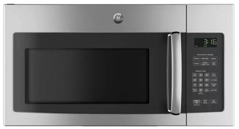 30 INCH GE JNM3163RJSS 1.6 cu. ft. Over-the-Range Microwave Oven * New Open Box *300 CFM, Surface Lighting, 1.6 cu. ft., 1,000 Watts, 10 Power Levels, Clock Display Convenience Cooking Controls, Stainless Steel