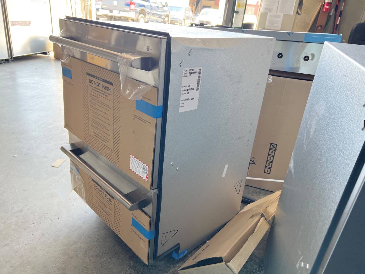 24 INCH Fisher and Paykel Professional Series DD24DTX6PX1 Built-In Smart Double DishDrawer Dishwasher ,44dBA, Tall Top Drawer, Stainless Interior Drawer, Knock to Pause, Sanitize, Energy Star , Stainless Steel * New Open Box