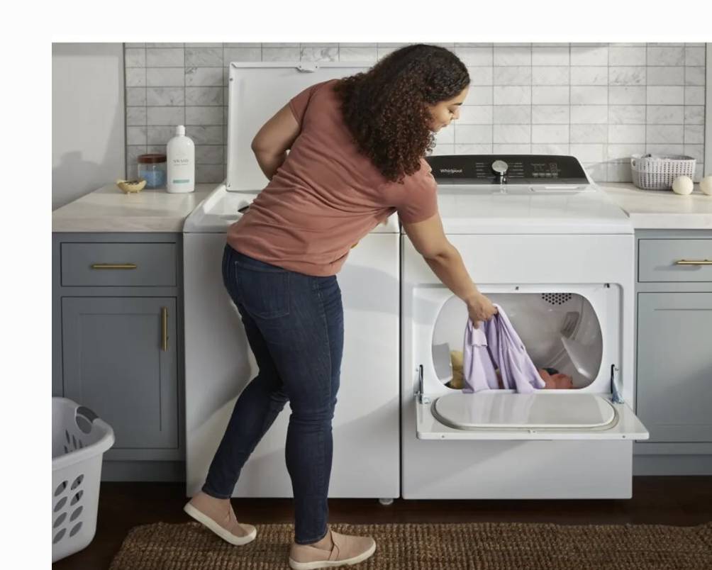 29 INCH Whirlpool WGD5010LW Gas Dryer 7.0 cu. * New Open Box * White Interior Light, 11 Dryer Programs, Moisture Sensing, Timed Dry, Wrinkle Shield, Air Only Cycle, Quick Dry, Static Reduce Option, End of Cycle Signal