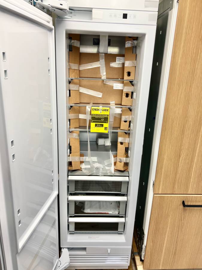 24 Inch GE Monogram ZIF241NPNII Panel Ready Column Smart Freezer * New Open Box 12.5 Cu. Ft., Retrofit Capability, Adjustable Door Bins, Spill Resistant Shelves, LED Lighting, Enhanced Shabbos Mode Capable, WiFi and Water Filtration .