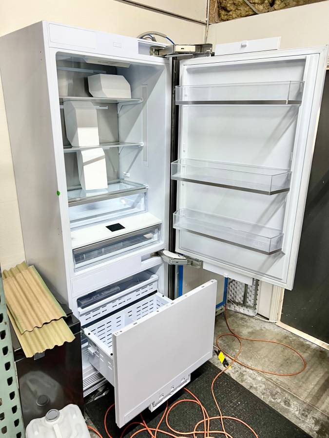 30 INCH Bertazzoni REF30BMBZPNV Panel Ready Built In Refrigerator * New Open Box * 84 Inch Bottom Freezer , Ice Maker , Internal Water, LED Touch, ADA Approved, Energy Star