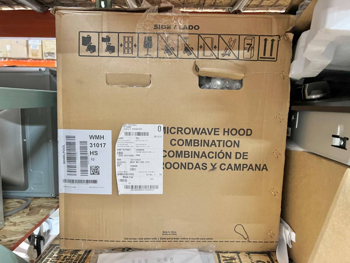 30 INCH Whirlpool WMH31017HS Over-the-Range Microwave NEW * Open Box 1,000 Watts, Two-Speed 300 CFM Venting System, Add 30 Seconds, Turntable Plate, Cooktop Lighting Stainless Steel