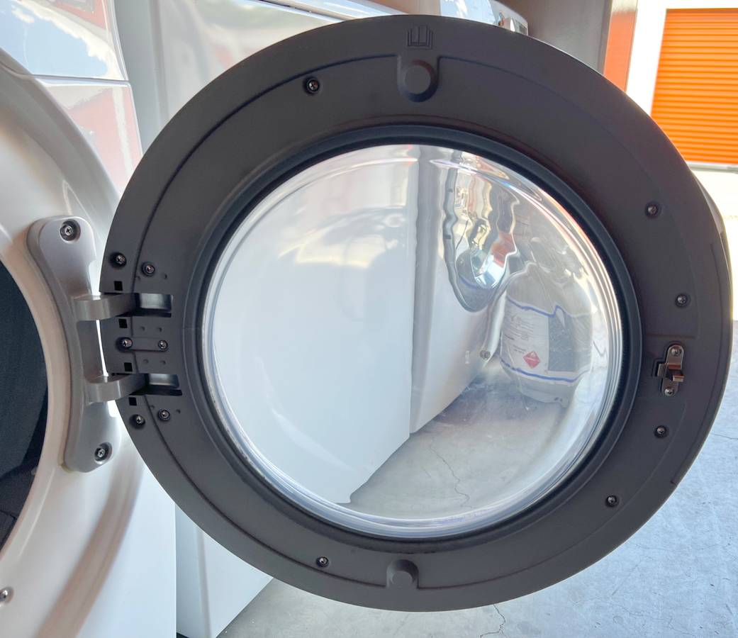 27 INCH Samsung DV42H5000EW Electric Dryer 7.5 cu. ft. White * New Open Box * Wrinkle Care , Vented , Reversible Door,Sensor Dry,Heavy Duty , Drum Light , Smart Care,Used Condition