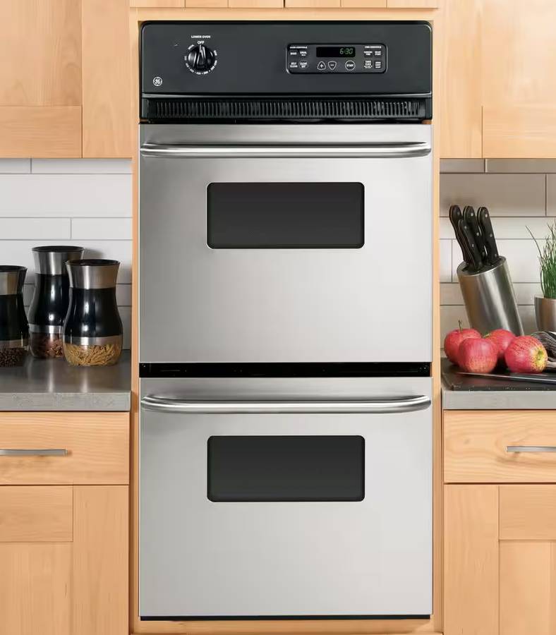 24 INCH GE JRP28SKSS Double Electric Wall Oven * New Open Box * Stainless Steel , Self Clean , Foamless Glass Doors, Interior Oven Light , Electronic Controls ,  Sabbath ,