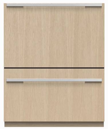 24 INCH Fisher & Paykel DD24DTI9N Fully Integrated Panel Ready Double DishDrawer Dishwasher 14 Place Settings, 6 Wash Programs, Knock to Pause, Sanitize, 44 dBA Sound Level, Childlock, ENERGY STAR * New Open Box