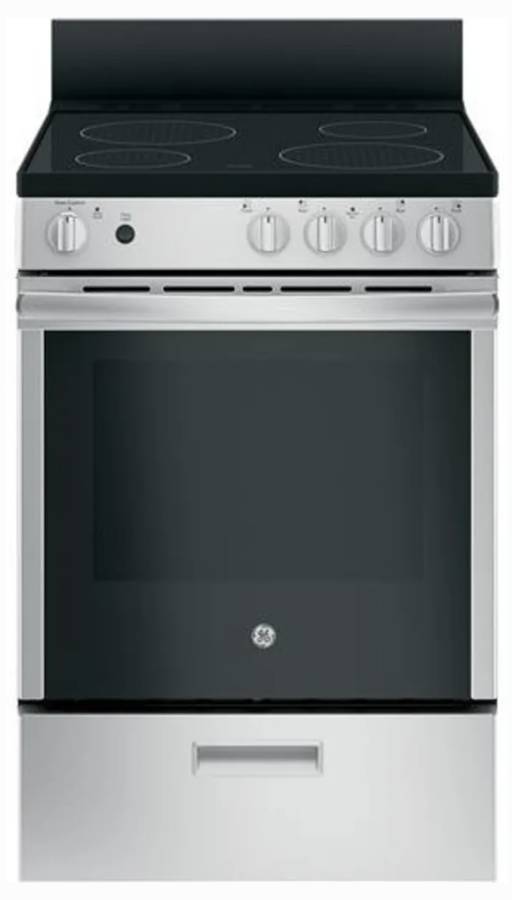 24 INCH GE JAS640RMSS Electric Range Smooth Glasstop * New Open Box * Freestanding Electric Range 4 Elements, Glasstop, Stainless Steel