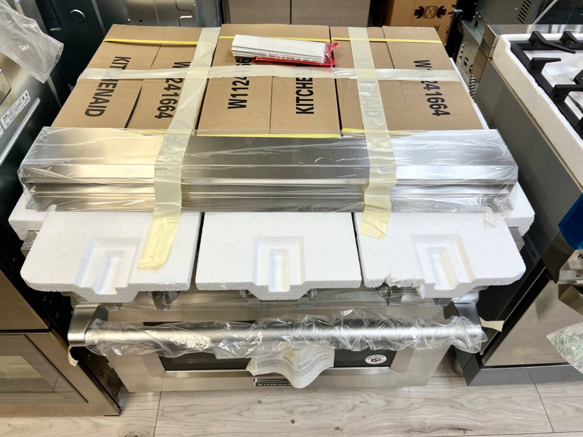 36 INCH Kitchenaid KDRS467VSS Dual Fuel Range * New Open Box * Stainless Steel , 6 Sealed Burners , Commercial Style , Continuous Grates , Hidden Bake Element, Proofing , Bread, Even Heat , 2 20k BTU Ultra Power Dual Flame Burners