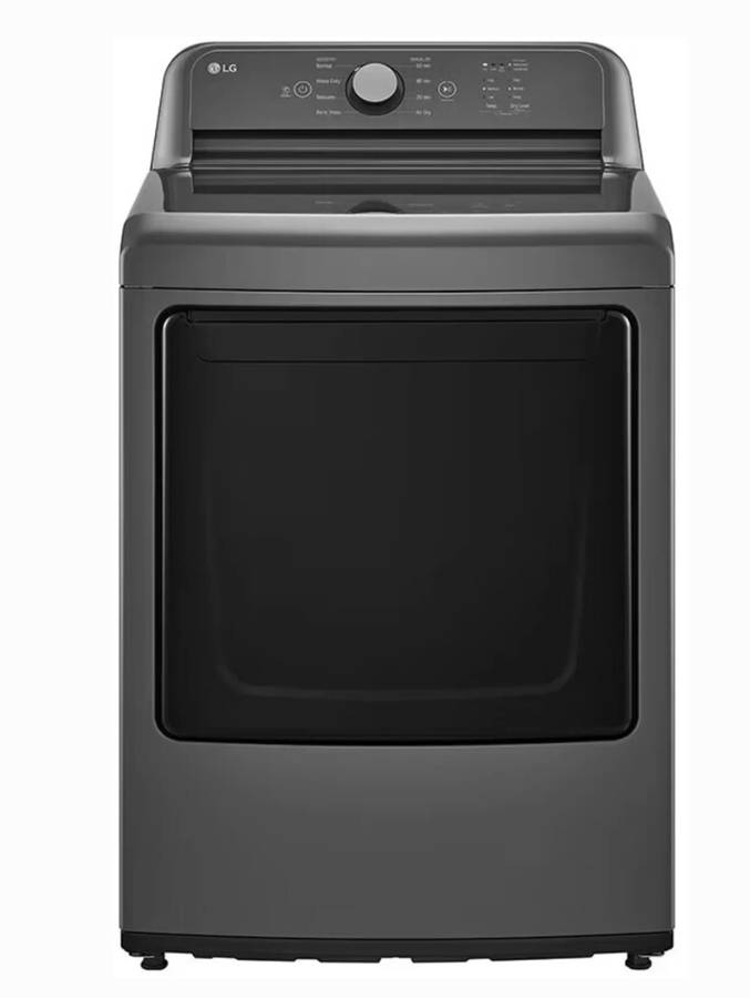 27 INCH LG DLG6101M Ultra Large Gas Dryer with 7.3 cu ft Capacity, Rear Control Sensor Dry, Intelligent Electronic Knobs, Lo Decibel Energy Star * New Open Box *