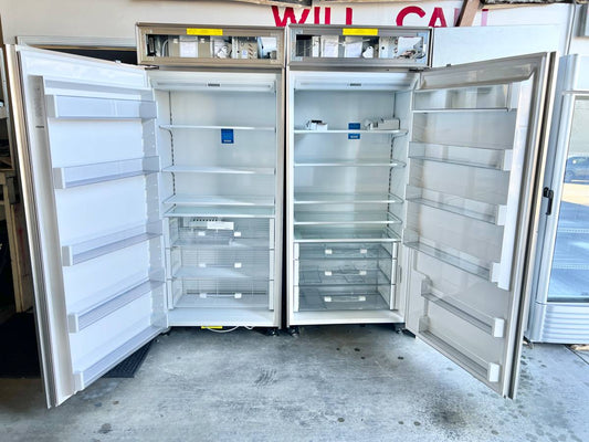 72 Inch Subzero Column Set Refrigerator and Freezer Panel Ready New Open Box BI36F BI36F