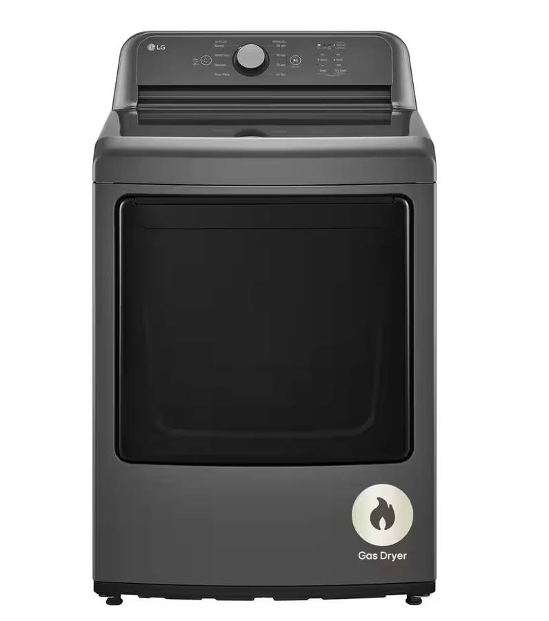 27 INCH LG DLG6101M Ultra Large Gas Dryer with 7.3 cu ft Capacity, Rear Control Sensor Dry, Intelligent Electronic Knobs, Lo Decibel Energy Star * New Open Box *