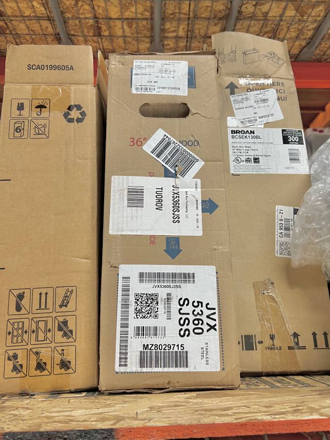 36 INCH GE JVX5360SJSS Under Cabinet Range Hood 4-Speed 310 CFM * New Open Box * Stainless Steel