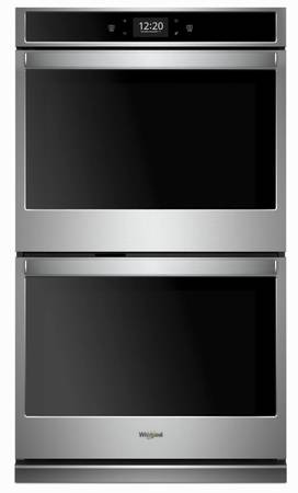 30 NCH Whirlpool WOD77EC0HS Double Electric Wall Oven * New Open Box * 10 Cu Ft , True Convection Oven , Steam Clean , Frozen Bake , Rapid Preheat , Scan to Cook , Sabbath , Star - K Certified , Stainless Steel