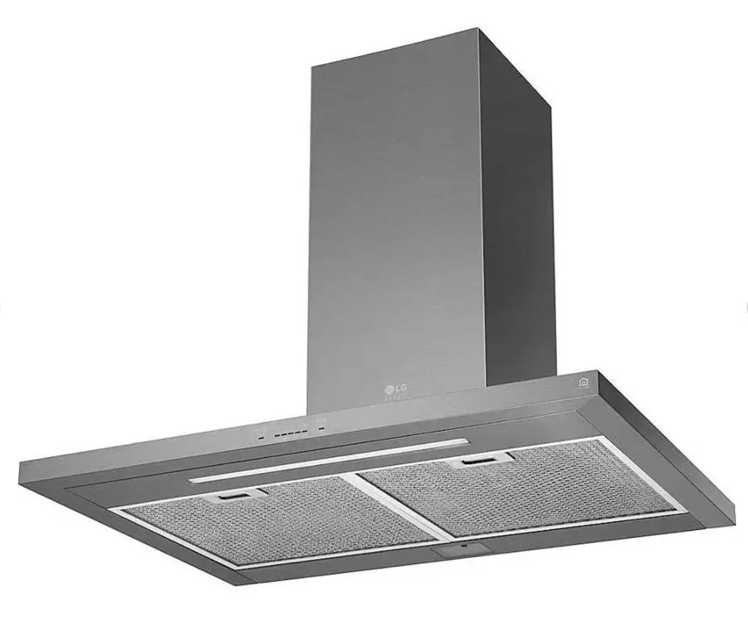 36 INCH LG STUDIO LSHD3680ST Wall Range Hood * New Open Box * Convertible Wall Range Hood , 600 CFM Blower , ThinQ, 5 Speed IR Touch Controls , Dual Level LED Lighting , Mesh Filter, Stainless Steel