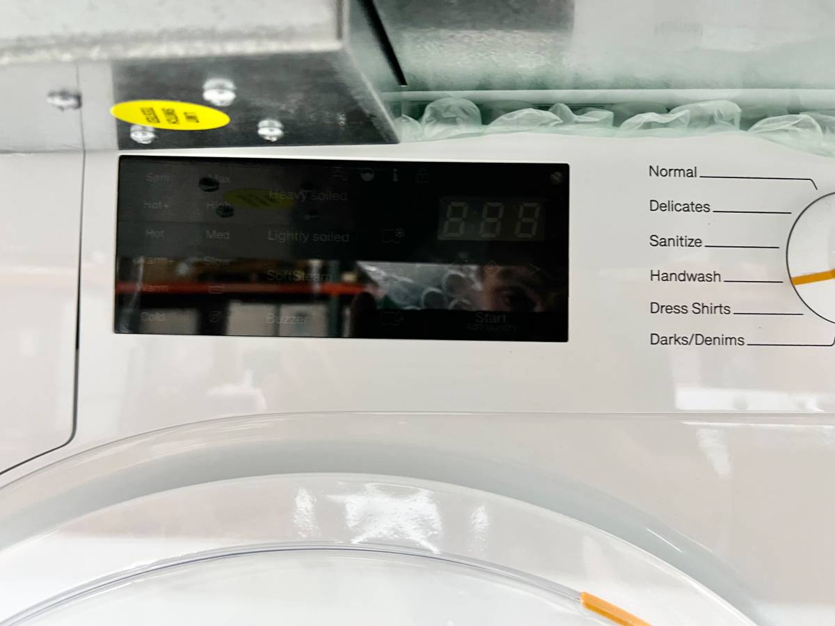 24 INCH Miele WXD160WCS Front Load Smart Washer 2.26 Cu. Ft., Honey comb Drum, Direct Sensor User Interface, WiFi, Mobile Control, Cap Dos, 1600 RPM Spin Speed, 11 Wash Programs, Sanitize, Soft Steam Option