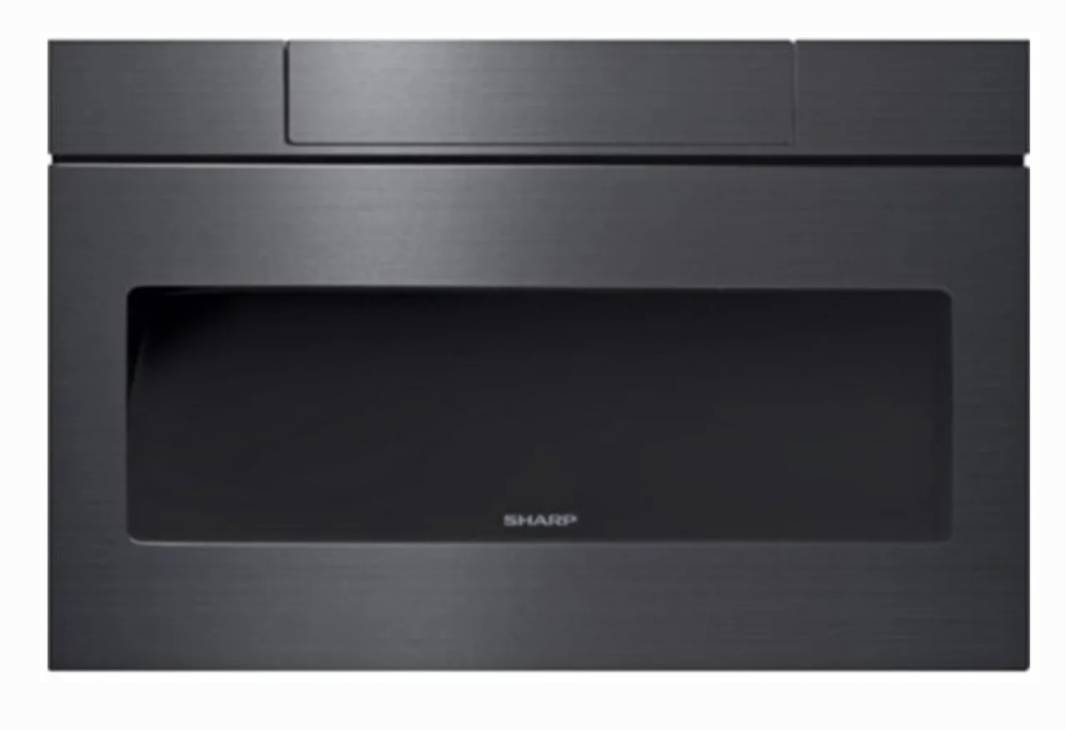 24 INCH Sharp SMD2470AH Microwave Drawer Hidden Control Panel , 1000 Watts , 1.2 Cu Ft , Reheat , Keep Warm, Black Stainless Steel , Built In * New Open Box *
