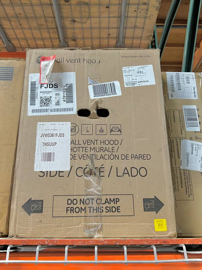 36 INCH GE JVW5361FJDS Wall Hood 350 CFM Black Slate Stainless * New Open Box * 350 CFM Blower , Black Stainless Steel , Dishwasher Safe Charcoal Filters, Auto-Off , Optional Remote Control , Halogen Lighting , Night Light , Black Slate Color .