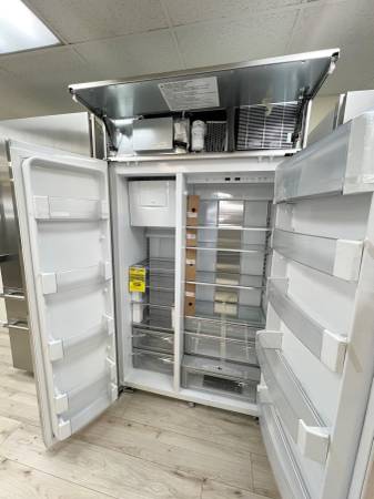 48 INCH GE Monogram ZISS480NNKSS Built-In Side by Side Refrigerator * New Open Box * Smart Counter Depth Built-In Side by Side Refrigerator 29.5 Cu. Ft. , Ice Maker, Stainless Steel .