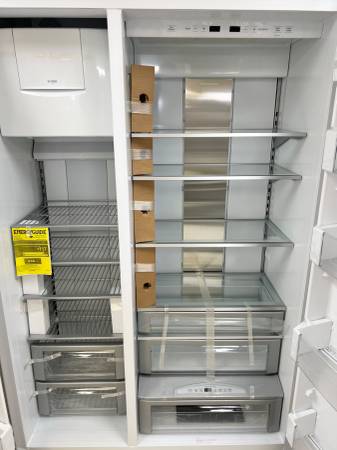 48 INCH GE Monogram ZISS480NNKSS Built-In Side by Side Refrigerator * New Open Box * Smart Counter Depth Built-In Side by Side Refrigerator 29.5 Cu. Ft. , Ice Maker, Stainless Steel .