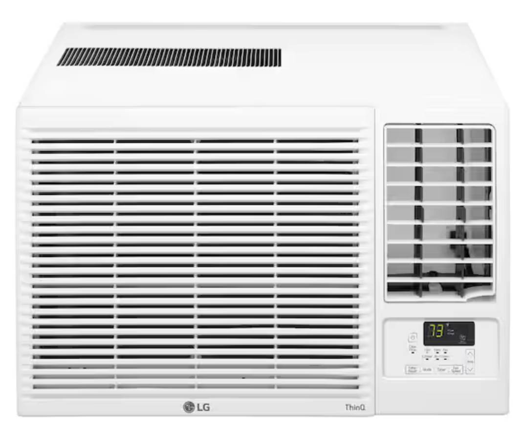 LG 18,000 BTU 230/208V Window Air Conditioner 1000 Sq. Ft. LW1823HRSM * New Open Box * White 24 HR Timer , 4 in 1 , Window Installation INCLUDED , Voice Control , Filter Light Reminder , Slide in Out , 2 Cooling Heating , Power Auto Restart ,