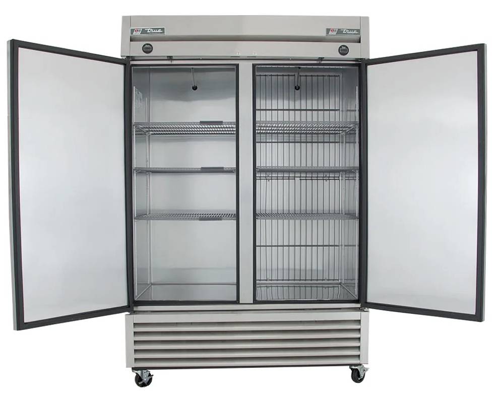 True T-49DT-HC 54 1/8" Two Section Combo Refrigerator Freezer NEW * Open Box Solid Doors, Dual Temp, 115v , Commercial , Stainless Steel .