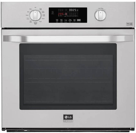 30 INCH LG Studio Smart Single Wall Oven LSWS307ST , Convection Cooking , Gliding Rack System,, Hidden Bake, Self Cleaning, * New Open Box * Wi-Fi, 4.7 cu. ft. Stainless Steel